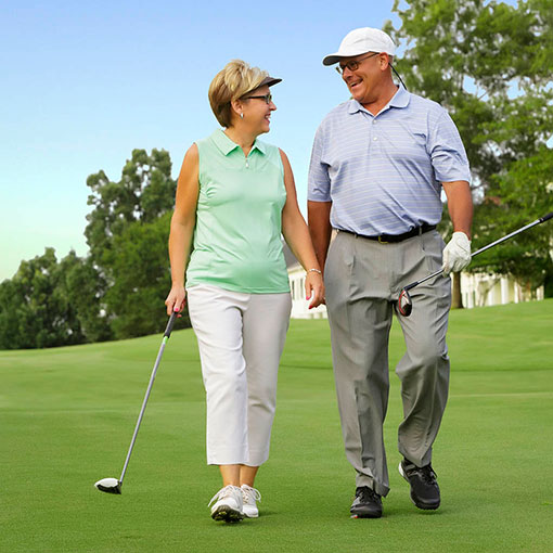 Planning for Retirement Couple playing golf